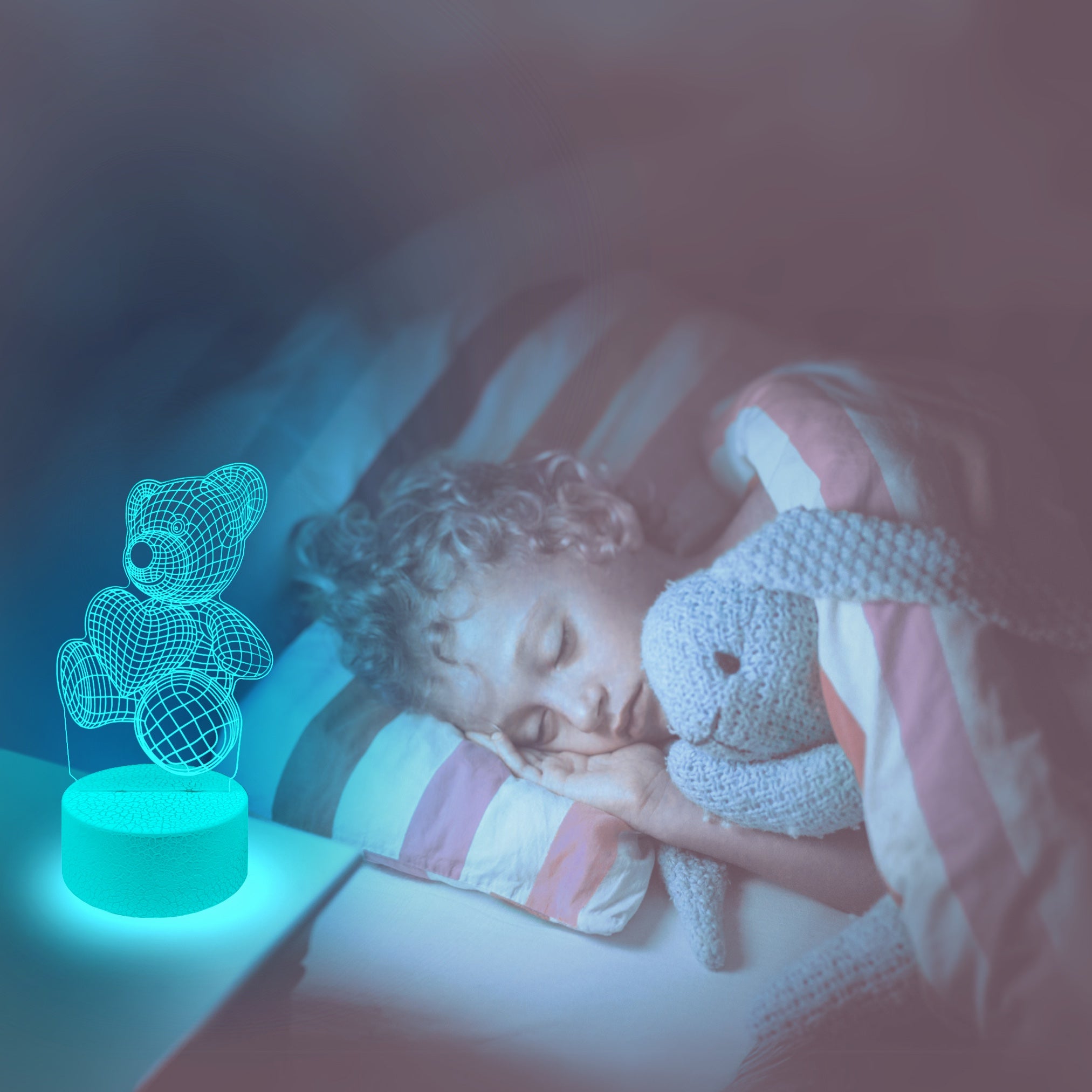 3D Night lamp - Teddy bear